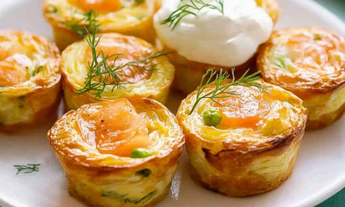Bouchées de Quiche Sans Pâte au Saumon Fumé