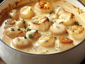 Cassolettes de Saint-Jacques et Crevettes aux Champignons